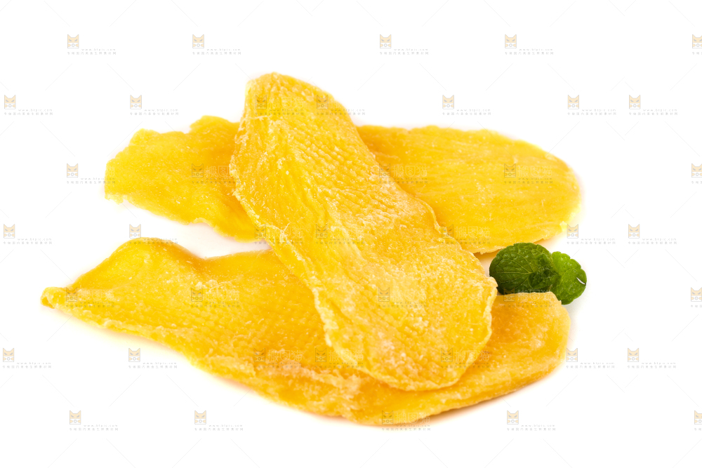白底上的芒果干片