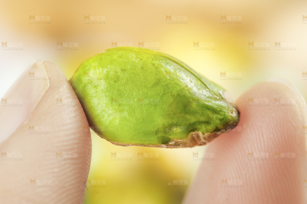 手拿开心果仁
