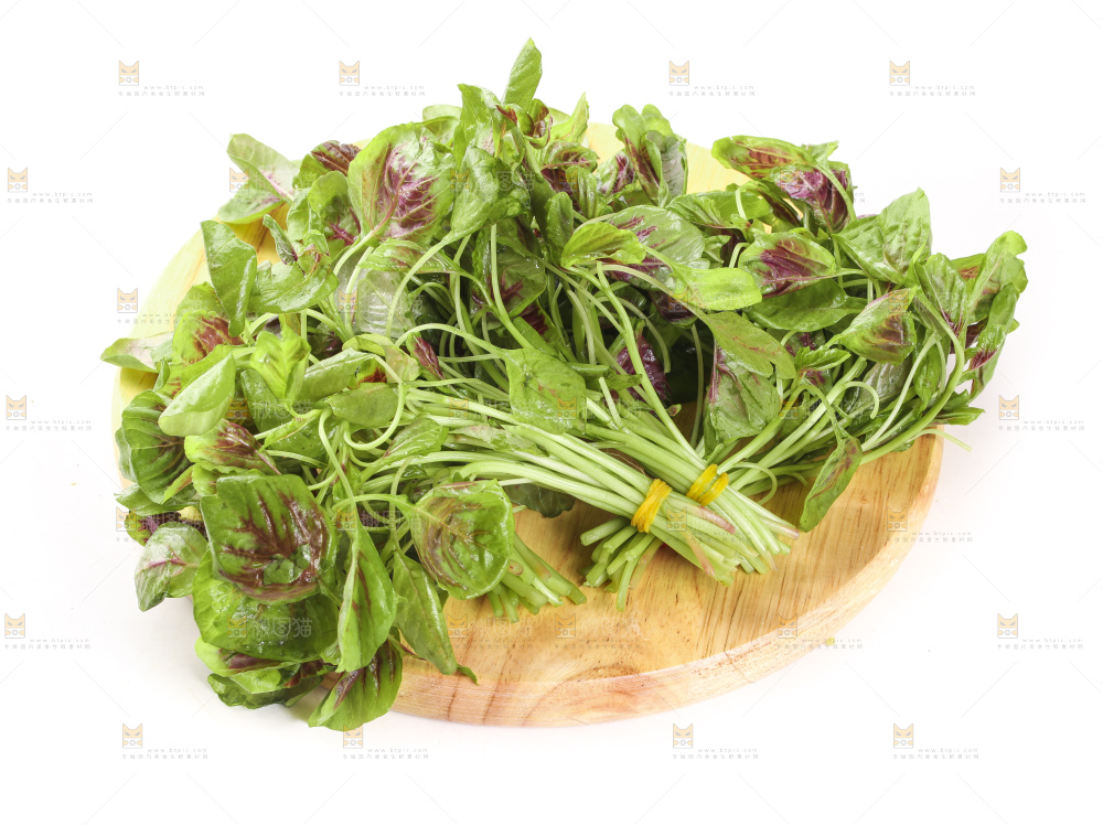 木底上的红苋菜