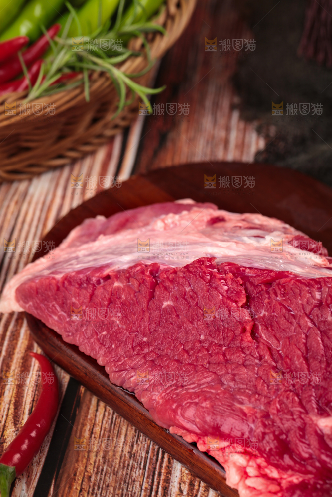 木底上的贵州土黄牛肉