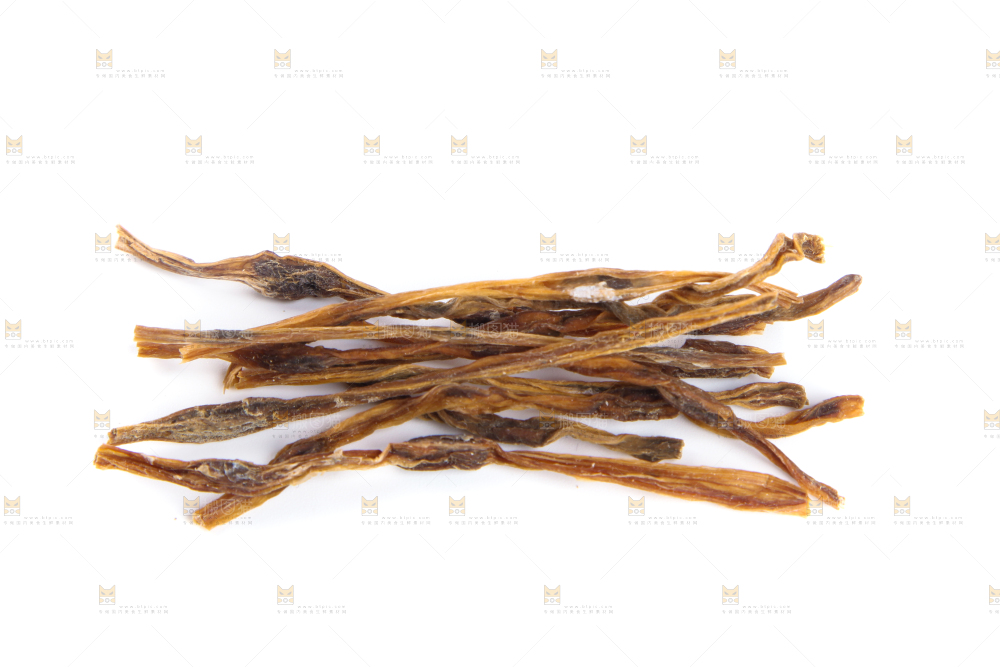 白底上的豆角干