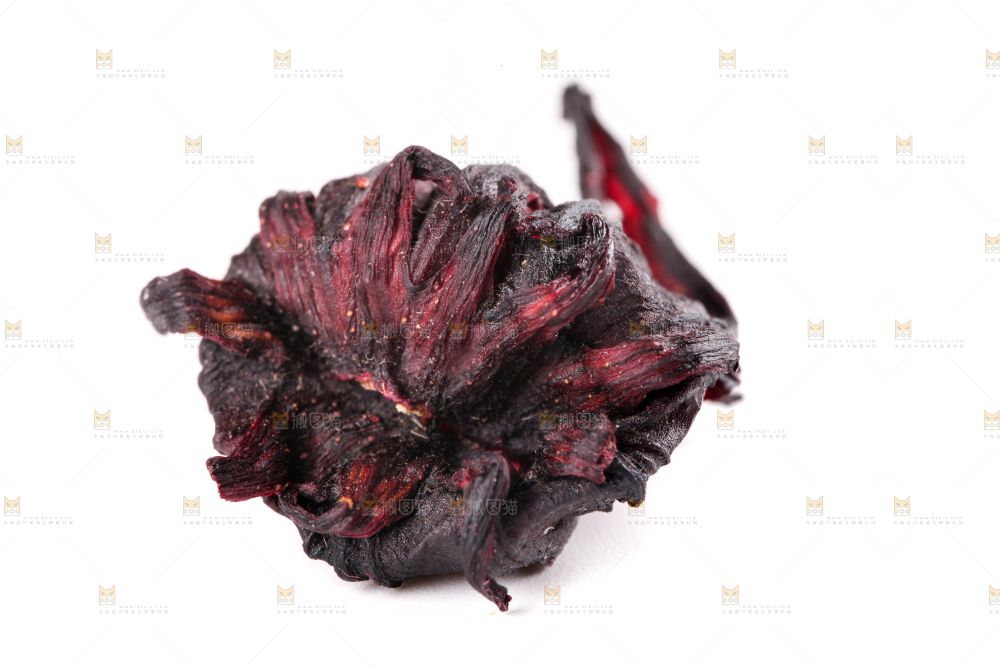 白底上放着云南洛神花