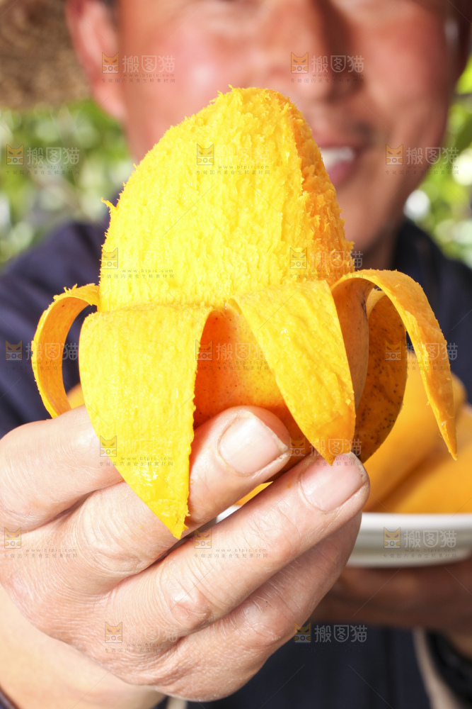 手拿剥皮的小台芒