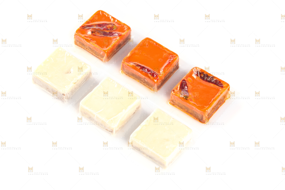 白底上的鸳鸯火锅底料