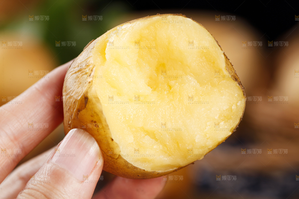手里拿着迷你小土豆