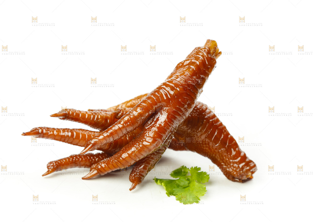 白底上的秘制鸡爪
