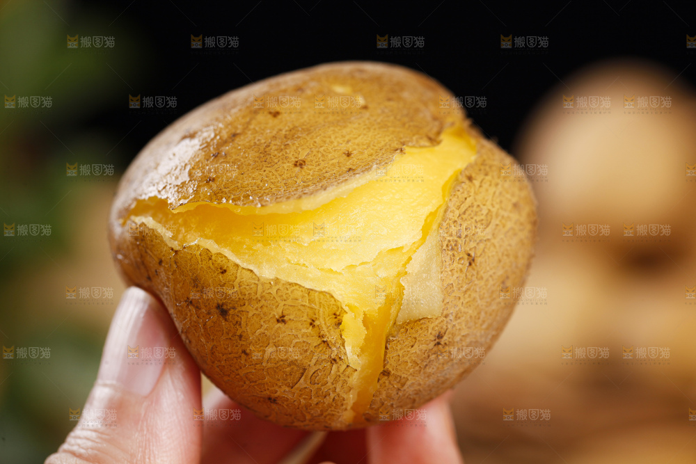 手里拿着迷你小土豆