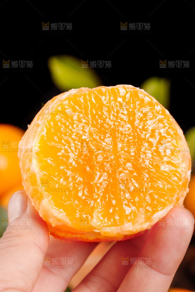 手里拿着新鲜沃柑
