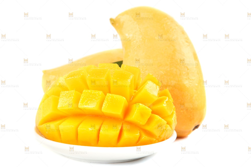 白底上放着象牙芒