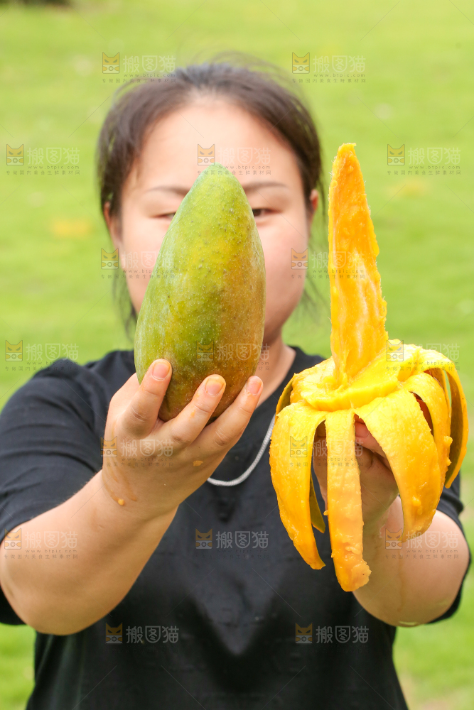 手里拿着青芒