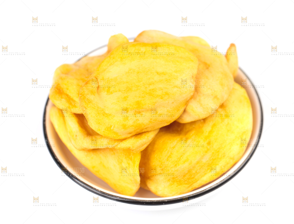 碟子里装着菠萝蜜果干