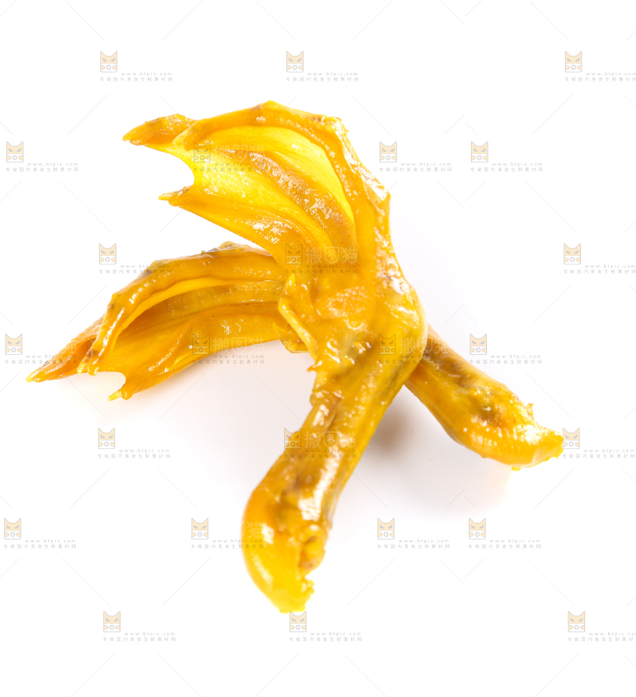 白底上摆放着盐焗鸭掌