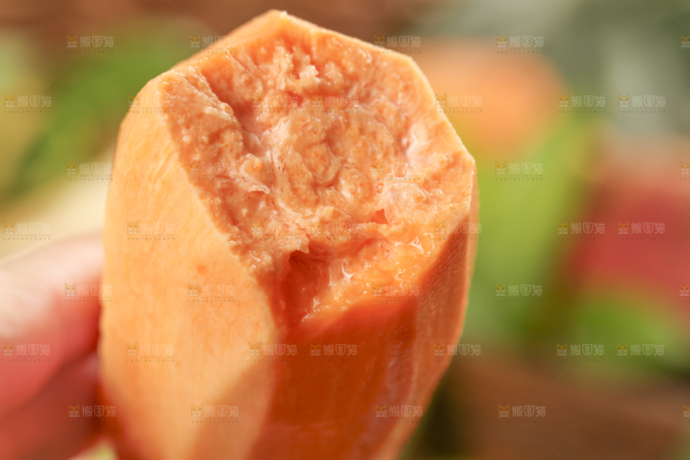 手里拿着红薯