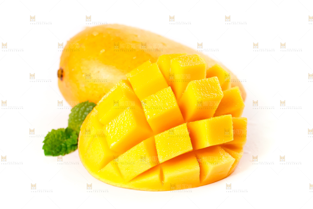 白底上放着台农芒