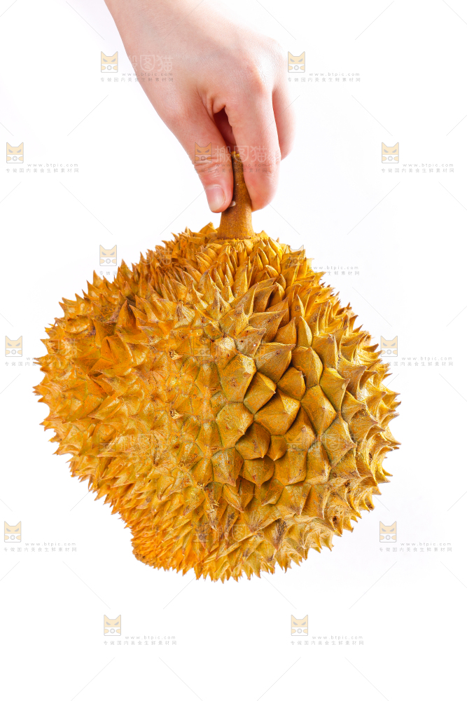 手里拿着榴莲