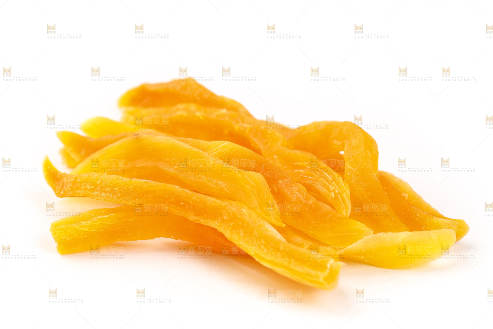 白底上摆放着红薯条