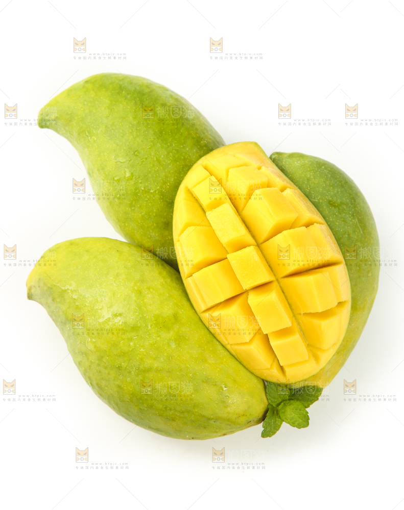 白底上放着新鲜鹰嘴芒