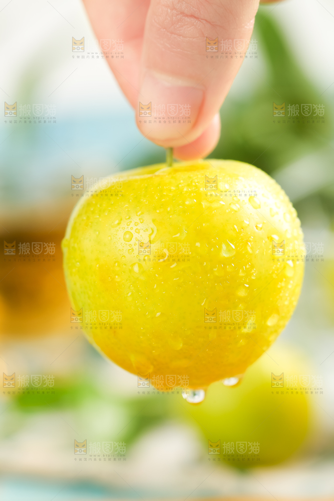 手里拿着新鲜黄金奈李