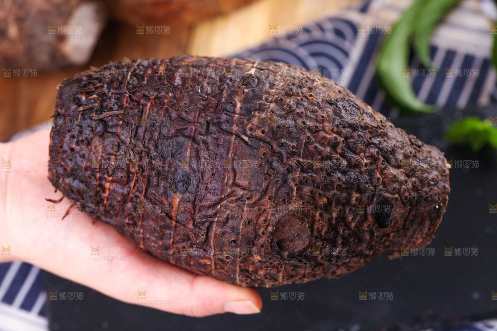 手里拿着大芋头