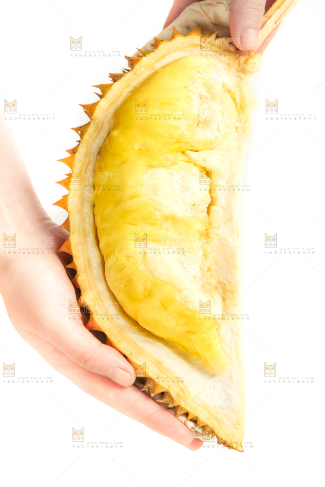 手里拿着榴莲