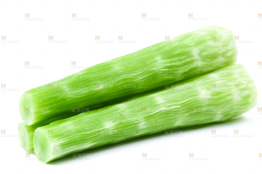 白底上的莴笋