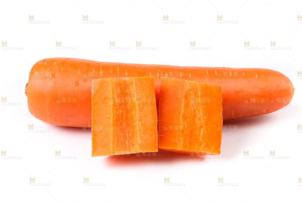 白底上的胡萝卜