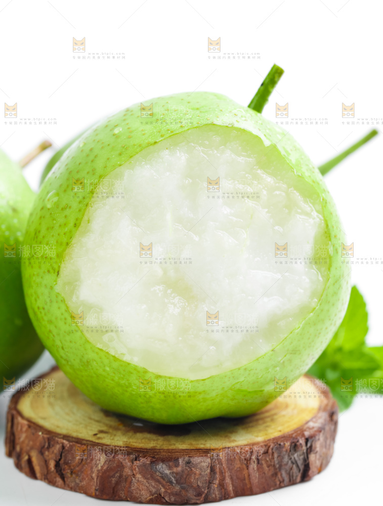 白底上放着陕西早酥梨