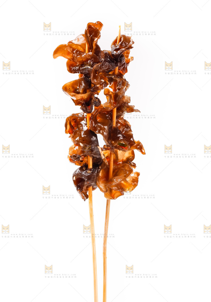 白底上的木耳串