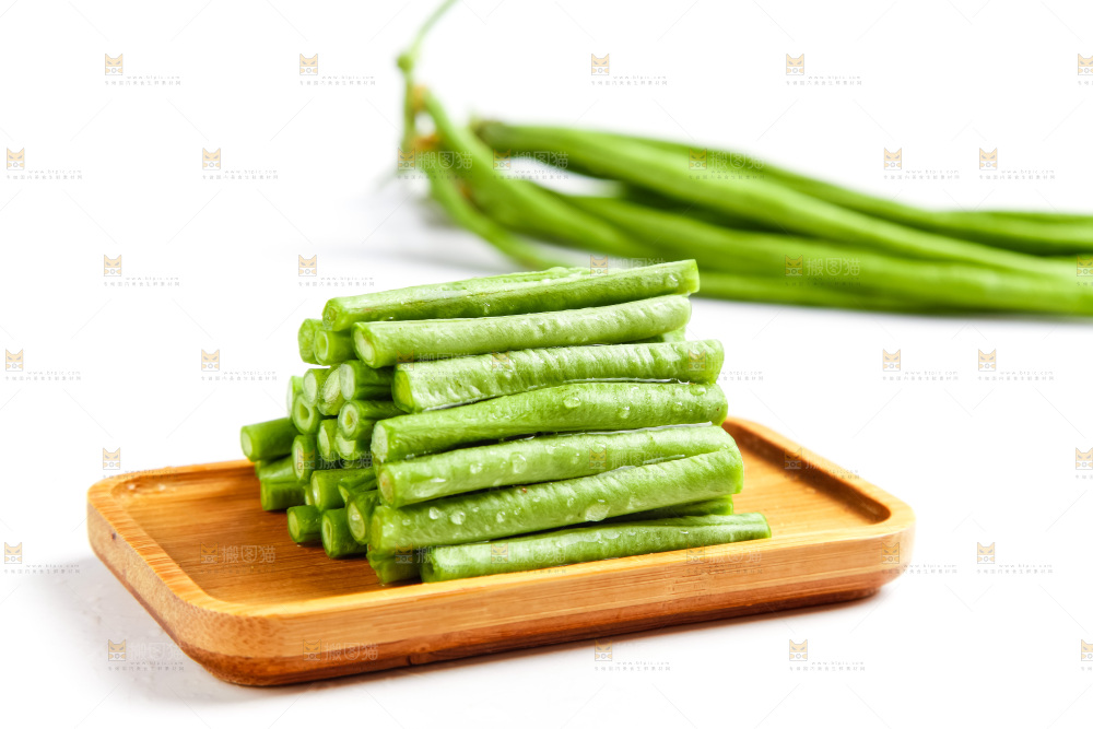 白底上的长豆角