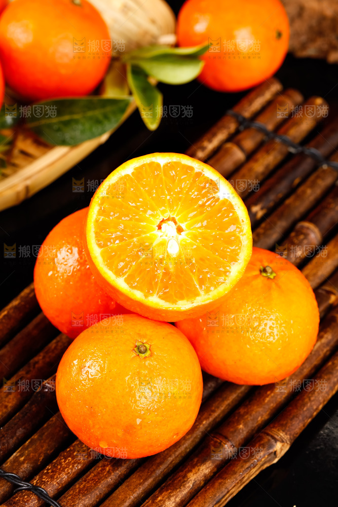 竹底上的四川沃柑