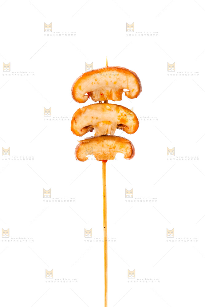 白底上的香菇串