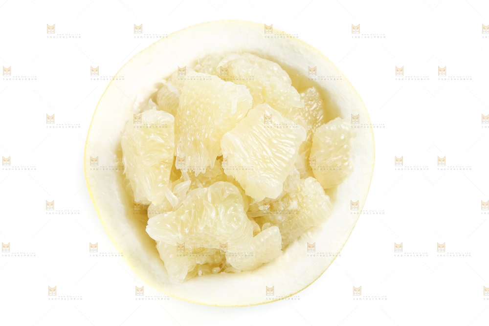 白底上的平和白心蜜柚