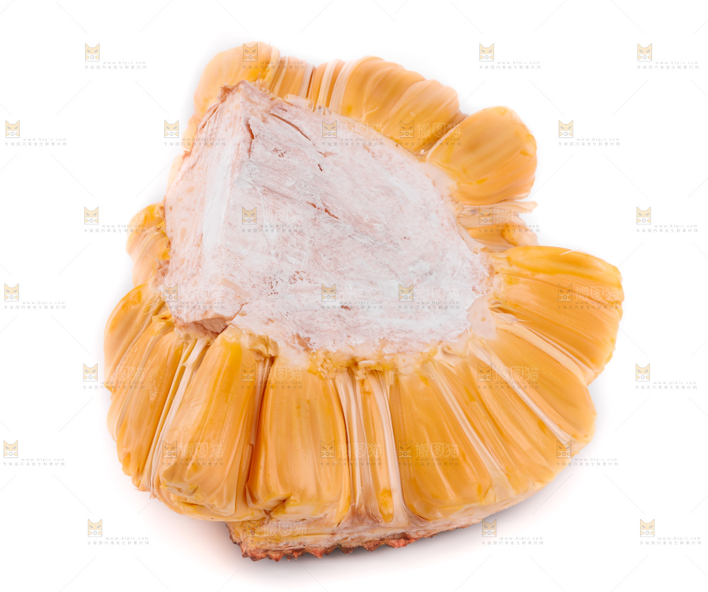 白底上的泰国菠萝蜜