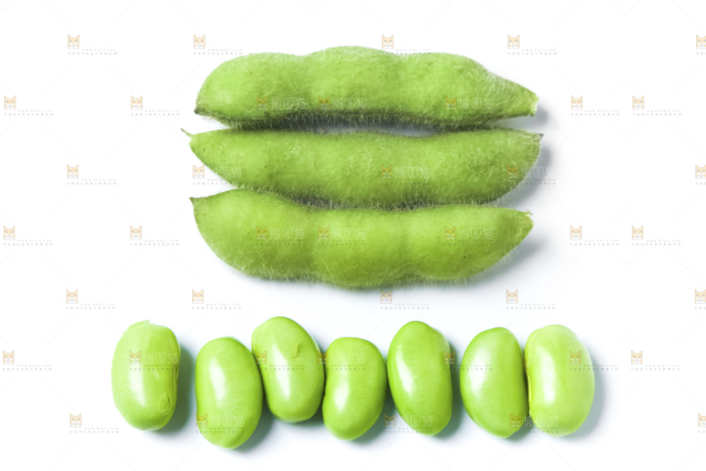 白底上的毛豆