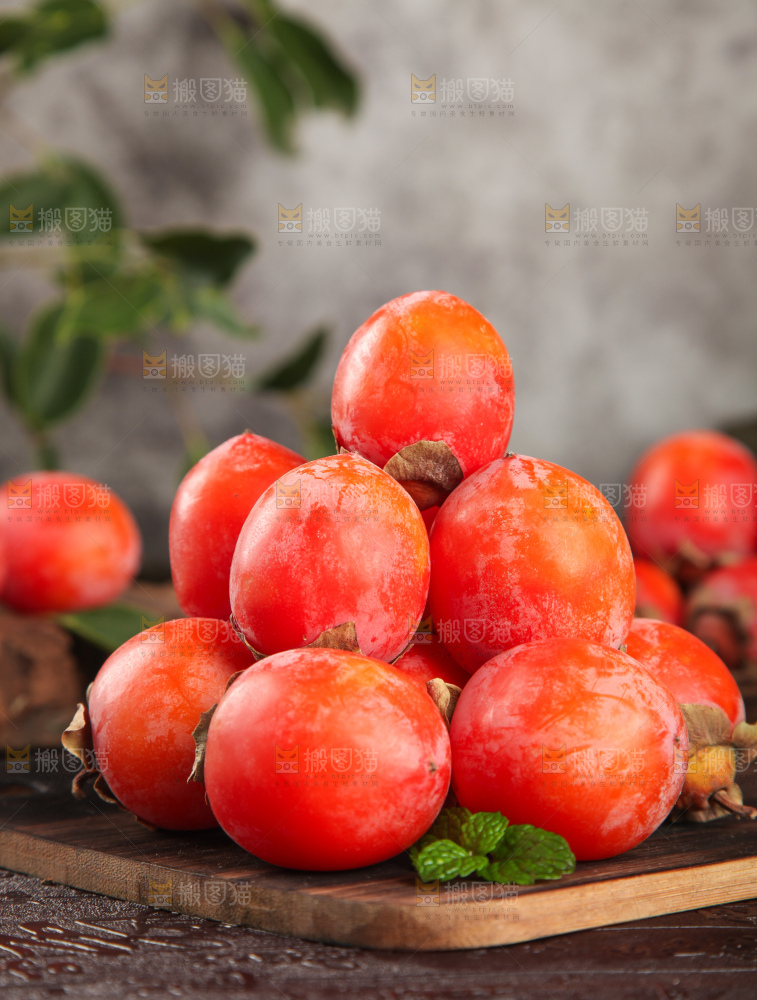 深底上的临潼火晶小柿子