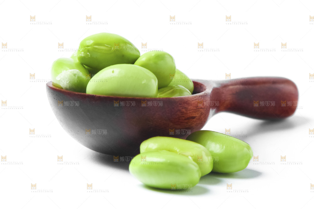 白底上的毛豆