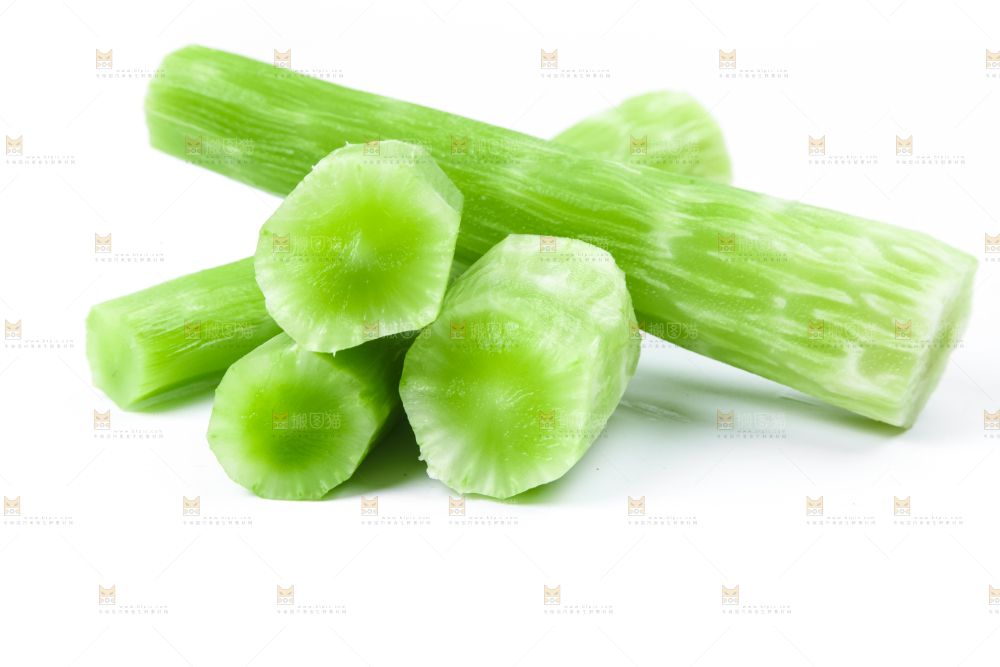白底上的莴笋