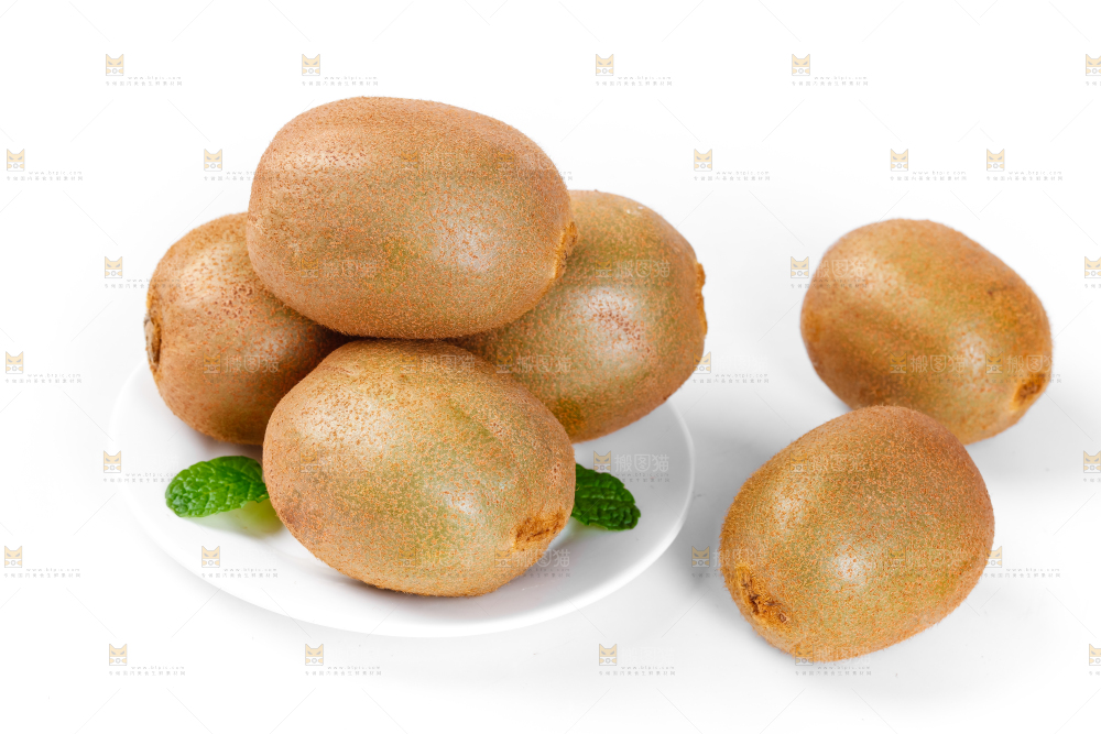 白底上放着猕猴桃