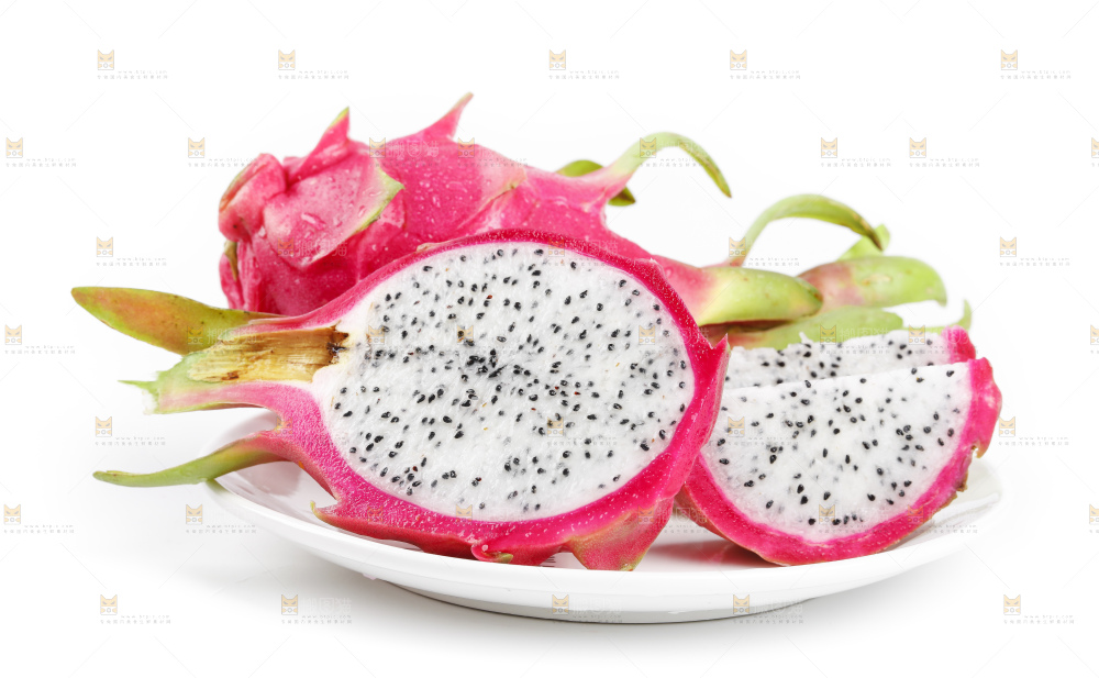 白底上的越南白心火龙果