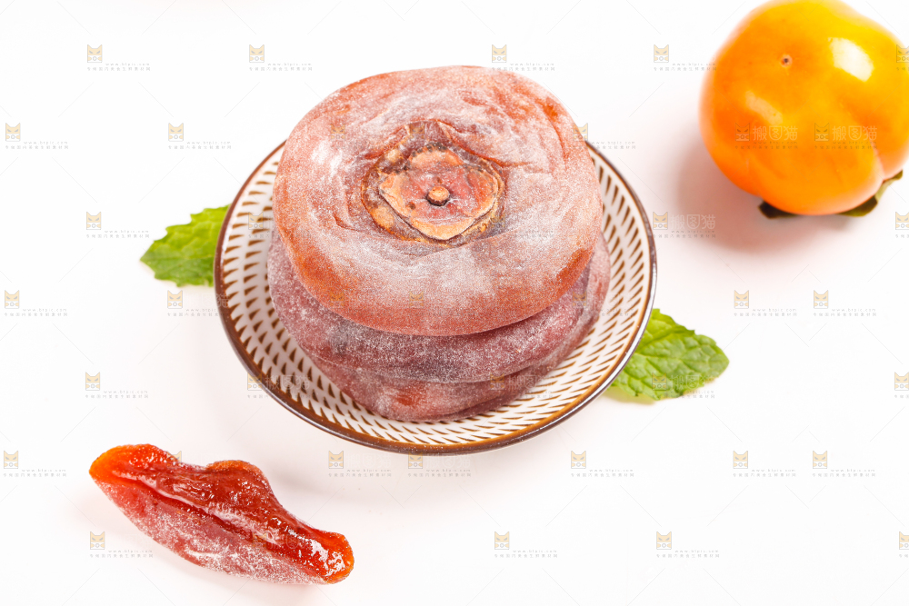 白底上的富平柿饼