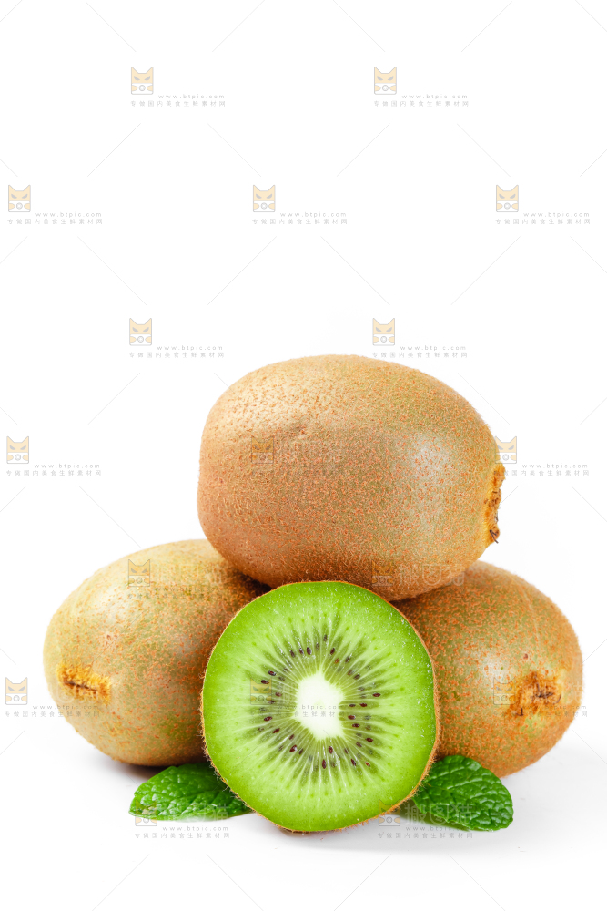 白底上放着猕猴桃