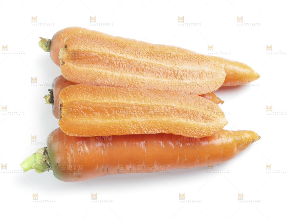白底上的胡萝卜