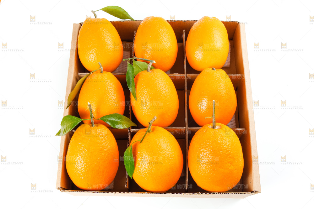 箱子里装着新鲜橙子