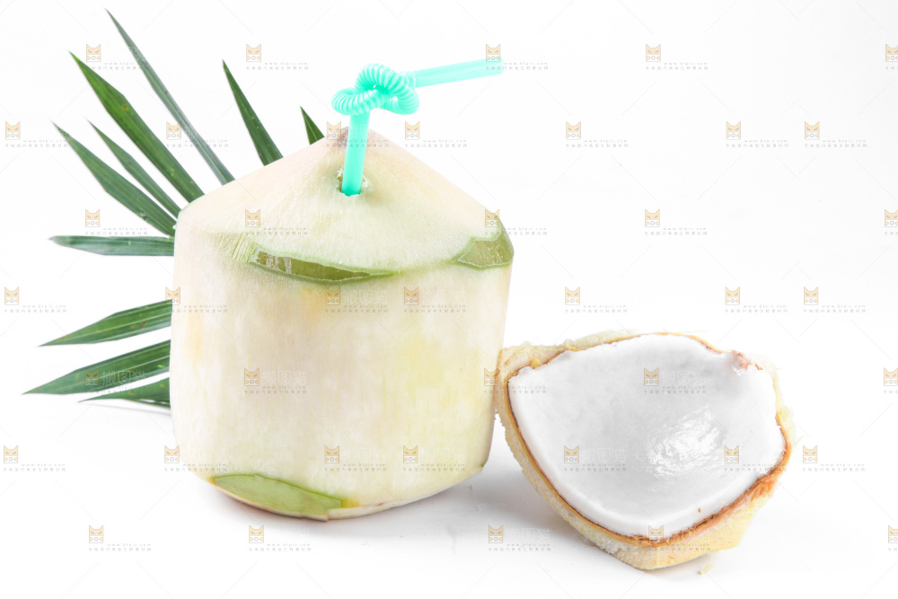 白底上的香水椰青