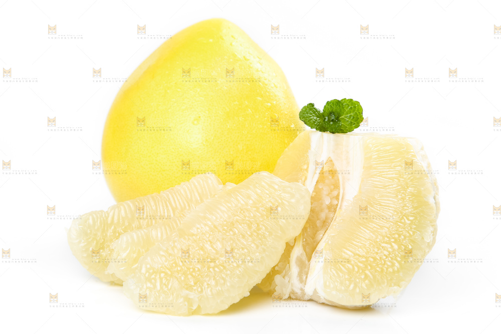 白底上的平和白心蜜柚
