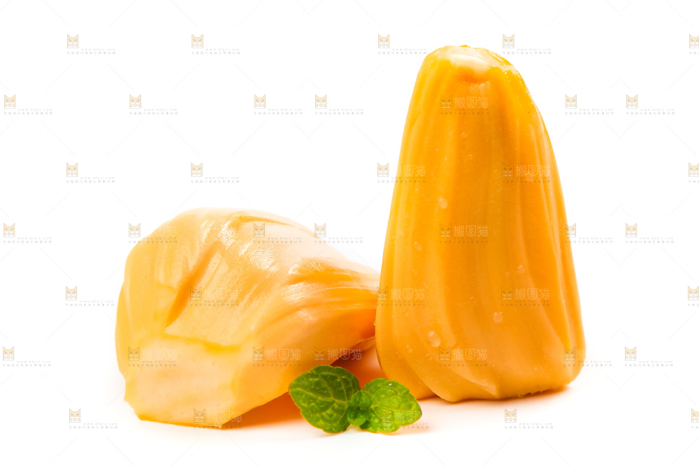 白底上放着越南红心菠萝蜜