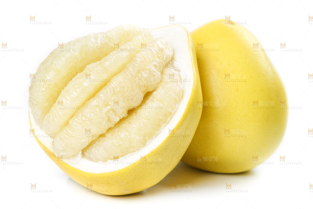 白底上的平和白心蜜柚