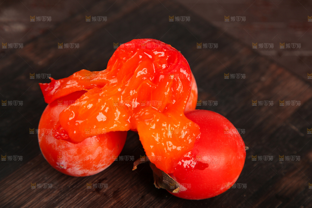 深底上的临潼火晶小柿子