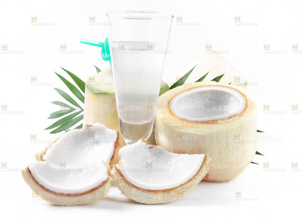 白底上的香水椰青