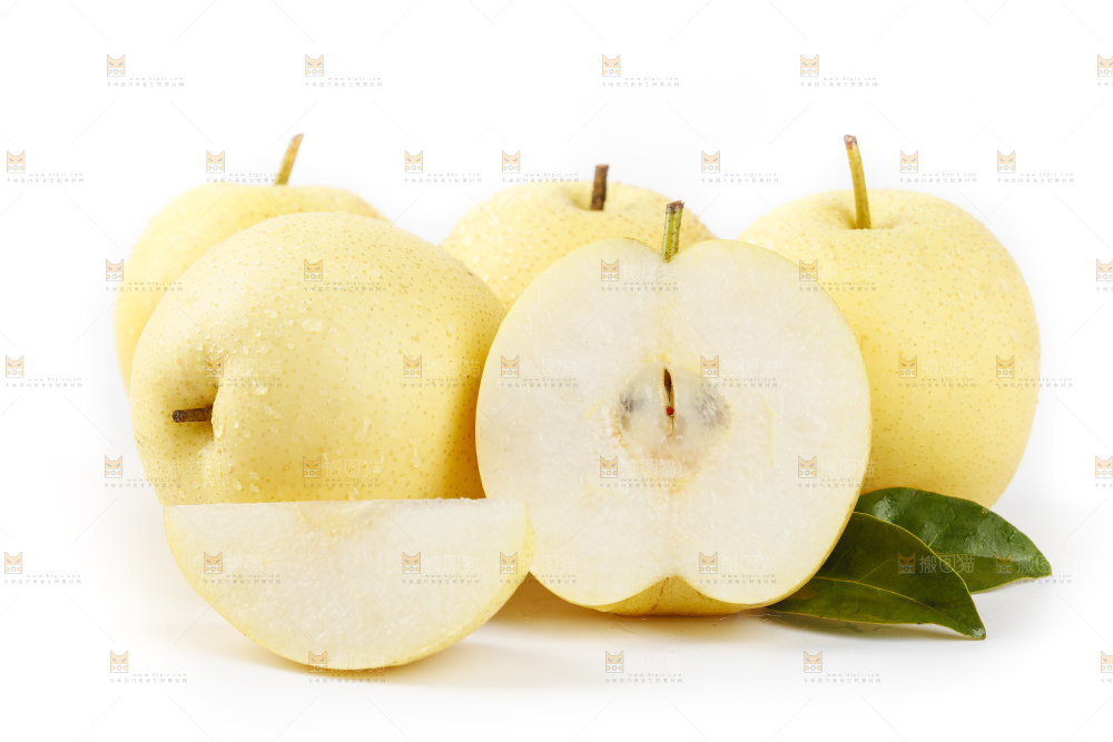 白底上的冰糖梨